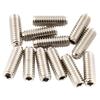 Musiclily Ultra Stainless Steel Saddle Height Adjustment Grub Inch USA Electric Guitar Nickel of UNF#4-48X5/16" Screws, Standard, Screws, (Set 12)