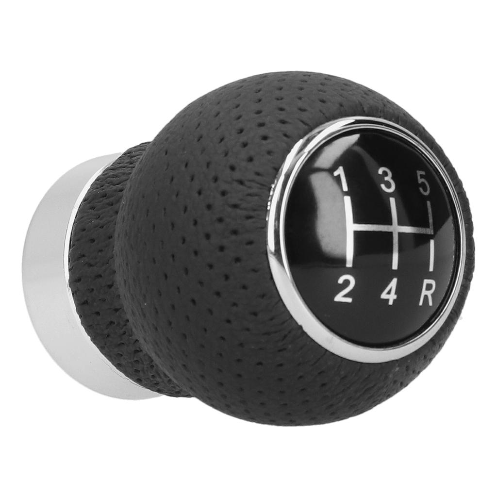5 Speed Gear Shift Knob Genuine Leather Shifter Stick with Adapter Screw Hex Wrench Universal