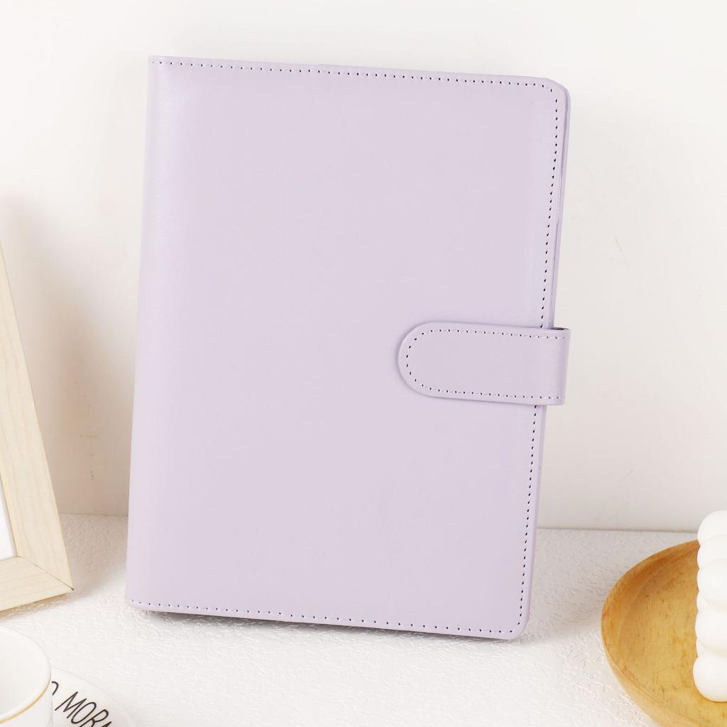 A5 Macaron Farbe PU Leder DIY Ordner Fotokarten Sammelbuch Tagebuch Agenda Planer DIY Einband Album Schreibwaren