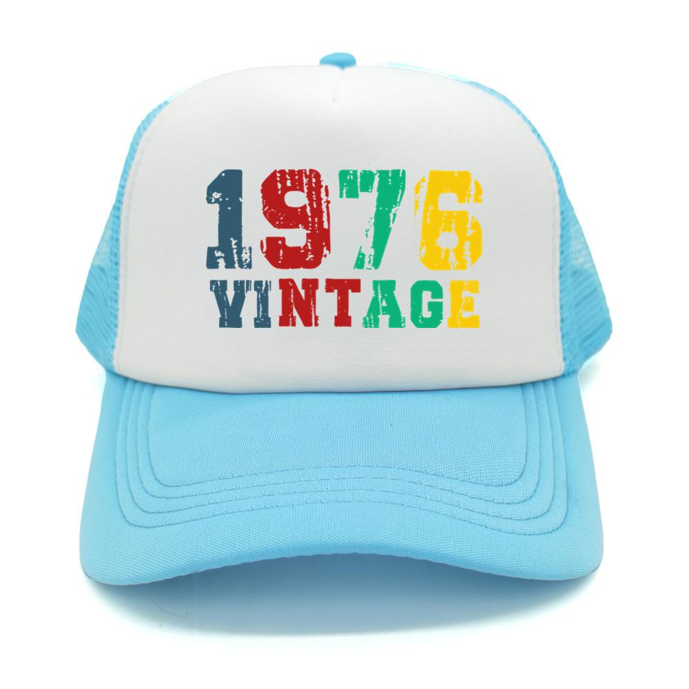 Made In 1976 Trucker Cap Unisex Birthday Gift Dad Hat Baseball Cap Unisex Outdoor Mesh Net Caps