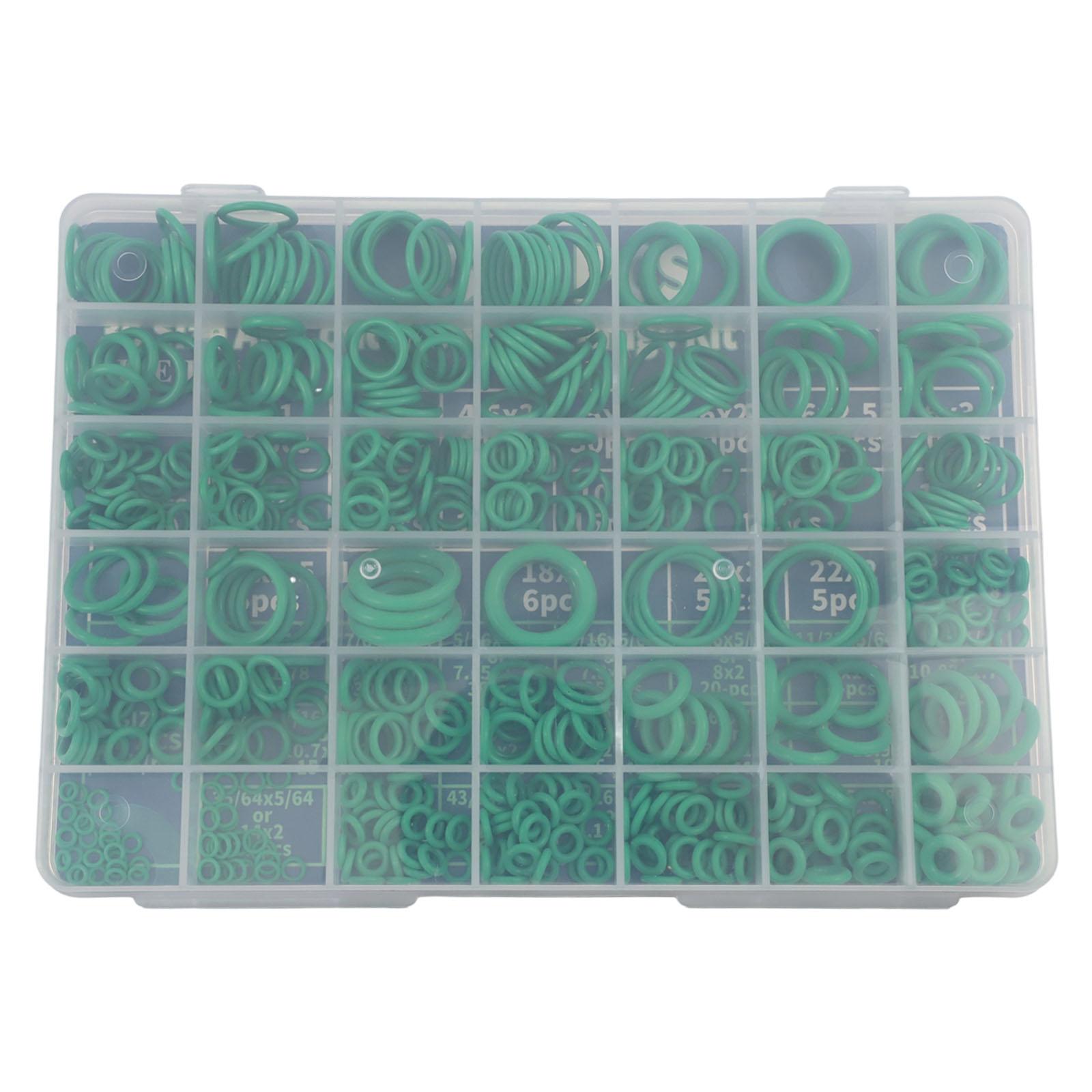 595PCS Car Air Conditioner O-Ring Kit 36 Sizes Sealing Rubber O-Ring Combination Set Car Air Conditioning Sealing Rubber O-ring