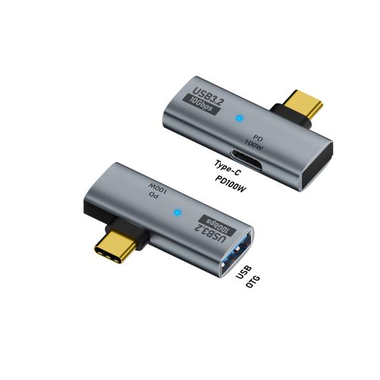 Type C Adapter Fast OTG 10Gbps Transfer Data 100W PD Charging USB3.2/Type-C Charging Converter