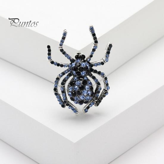 Örümcek Broş Parlak Yapay Elmas Dekor Gerçekçi Örümcek Şekli Elbise Yaka Dekorasyon Anti-pas Alaşım Hafif Giysiler Takı Bayan Hediye