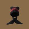 Ethnic Style Jacquard Knitted Hat Fair Isle Style Printing Knit Cap Cute Bear Ears Beanies  Outdoor