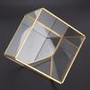 Gold Geometrische Form Sukkulenten Pflanze Blumentopf Glas Pflanzgefäß Landschaft Heim Tischdekoration