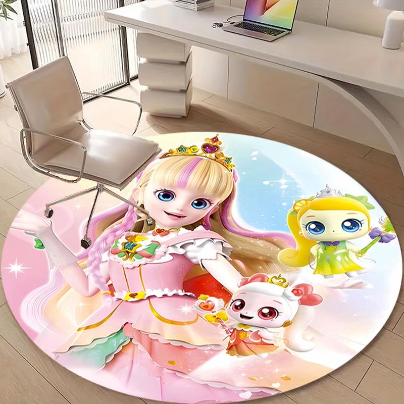 1pc Catch Teenieping Magic Sweethear (7) Design Printed Area Round Carpet for Bedroom Living Room Home Decor Rugs Mat Non Slip Mat Rug for Bedside