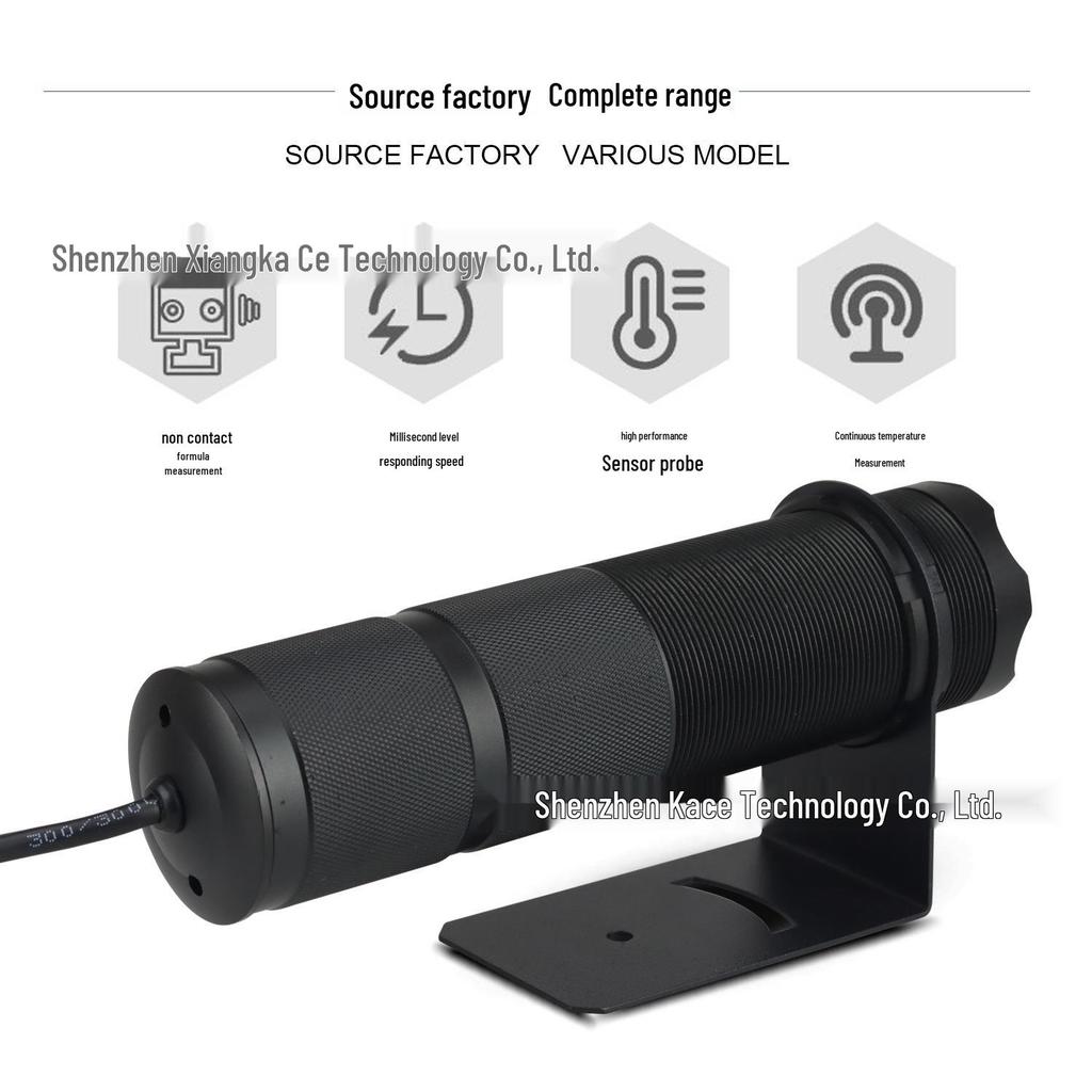 Dual-Laser Non-Contact Infrared Thermometer with High-Low Temp Transmitter and Fixed Bracket, 50:1 Ratio