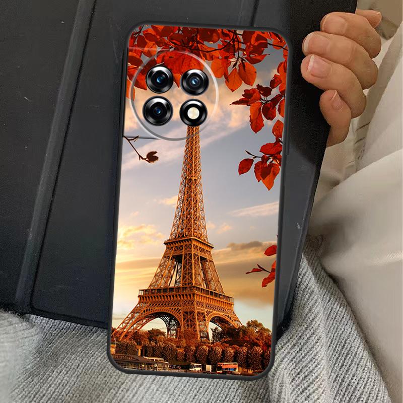 Paris Eiffel Tower Case For OnePlus 13T 10T 8T 10R 12R 13R 15 13 12 11 10 9 Nord CE 5 2 3 4 Lite N20 N30 Cover