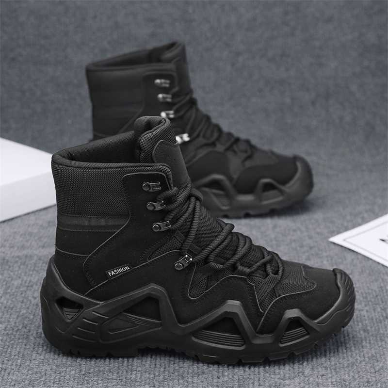 High-top shoes new autumn and winter outdoor climbing wear-resistant shoes retro Martin boots