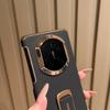 Θήκη για Huawei Mate X7 Λεπτό Δέρμα Αυτόματη Ανασυρόμενη Λωρίδα Δακτύλου Περιστροφή 270° Μεταλλική Βάση Κάλυμμα Προστασίας Διπλού Αρθρώματος