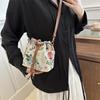 New ethnic style embroidery bucket bag women's Korean version fashion drawstring shoulder bag versatile casual messenger bag