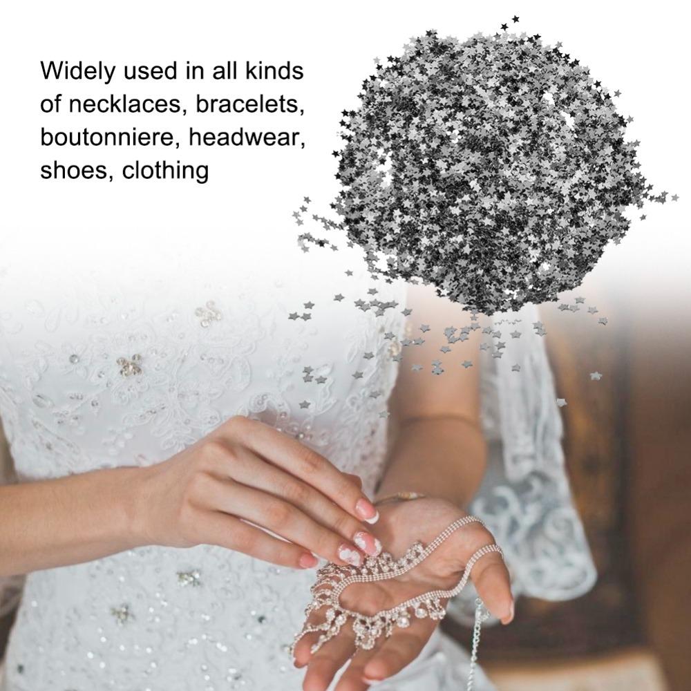 100g No Hole Design Star Confetti Foil Material Metallic Confetti Sparkle Star Sequins  DIY Crafts