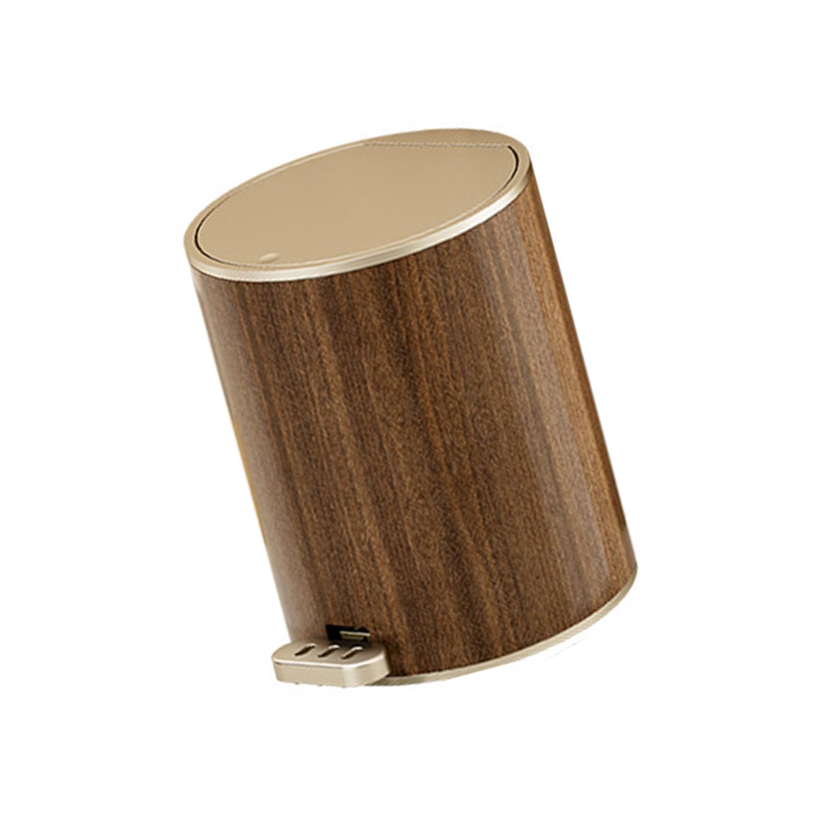 

Элегантный мусорный бак с деревянной текстурой, большой емкости, герметичный мусорный бак с крышкой для использования дома или в офисе, 9 л/12 л 9L