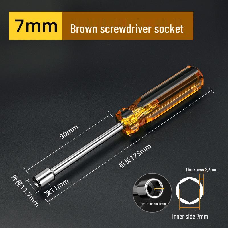 Hardened Hex Socket Screwdriver Wrench Set 4-14mm