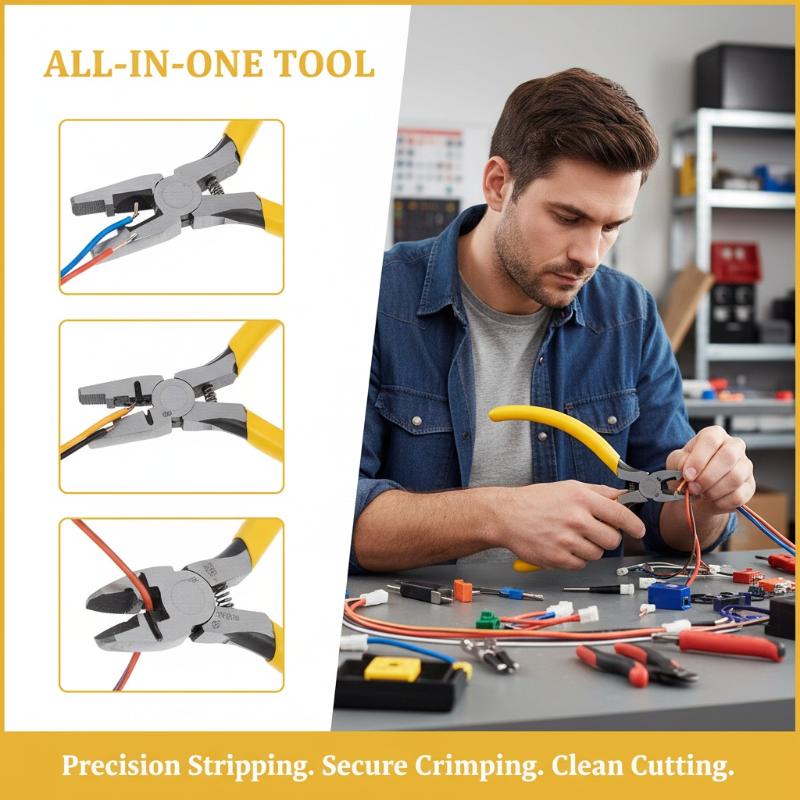 ST-105C Fiber Optic Stripper Professional Crimping Pliers Tool for High Quality Telecommunications Projects