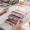 Nordic Color Transparent Acrylic Desk Organizer - Large Capacity Creative Storage for Stationery