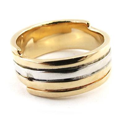 2-farbig vergoldeter 'Choreography' Ring