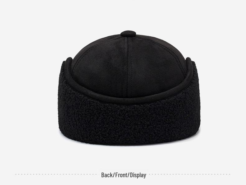 Men's Warm Lei Feng Hat: Velvet, Ear Protection, Outdoor Leisure, for Dad and Elderly, Thickened for Autumn and Winter