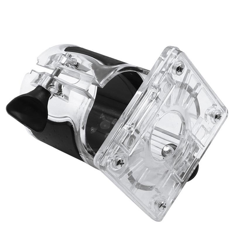 Transparent Woodworking Trimmer Guide Base and Protection Cover Set