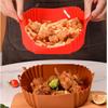 Non-stick Silicone Air Fryer Liners Mould Liners Soft Square Silicone Pot Reusable Fried Chicken Accessories Baking Basket