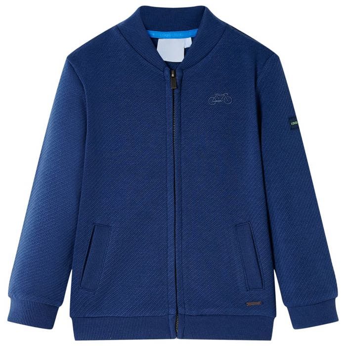 Sweatshirt pour enfants avec fermeture éclair bleu marine 92/104/116/128/140