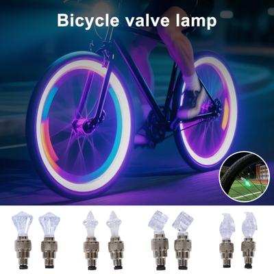 2/4 Stück Fahrradreifenventil Licht Intelligenter Sensor LED Fahrradradlampe Nachtfahrt Bunt Straße