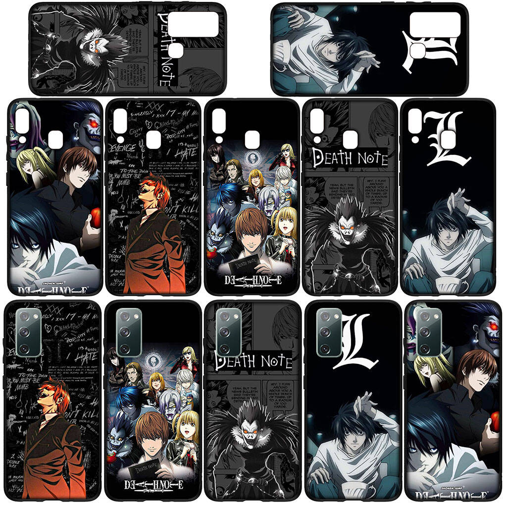 Cover for iPhone 17 16 15 Xiaomi Poco Redmi Note 14 13 12 Pro Max 9 16e Samsung Galaxy S25 S24 S23 OPPO Huawei Cartoon Death Note L Lawliet Phone Case