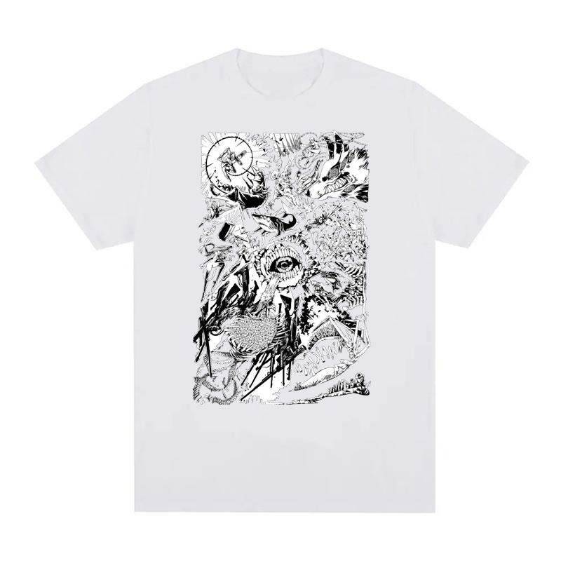 Japanese Anime Chainsaw Man T-shirts 100% Cotton Unisex Tees  EU Size  Manga Graphic Print Short-Sleeve Harajuku Tops