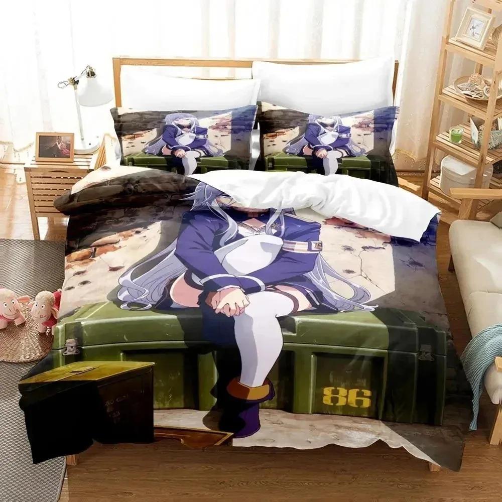 

Cartoon 86-Eighty Six Bedding Set Duvet Cover Bed Set Quilt Cover Pillowcase Comforter king Queen Size Boys Adult Bedding Set US King 264x228cm