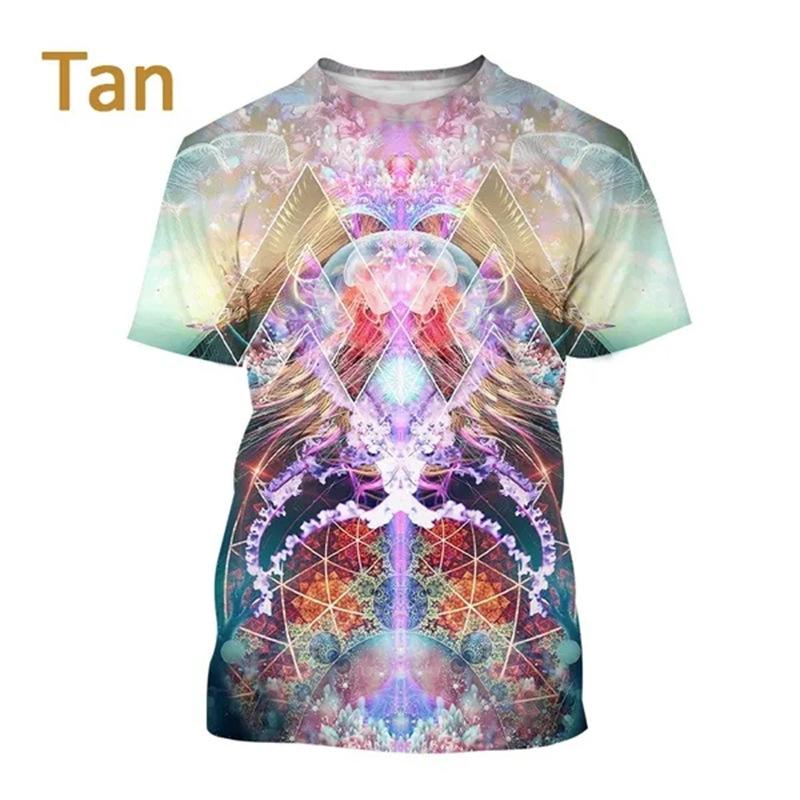Colorful Animal Avatar 3D Printed Adult Casual Short Sleeved T-shirt
