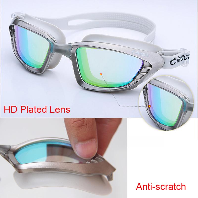 Professional Swimming Goggles Anti Fog UV Plating Lens Waterproof Adjustable Swimming Glasses Eyewear men women