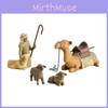 Tree Willow Hand Painted Sculpted Figures Shepherd Stable Animals Ornaments Toy
