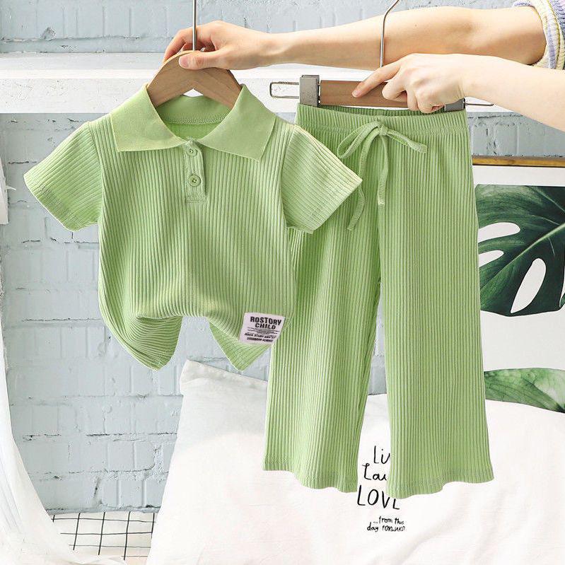 Girls' Summer Trendy Short-Sleeve Sports Suit - Stylish Two-Piece Set for Baby Girls