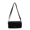 Fashion canvas crossbody small square bag 2025 casual shoulder bag women's simple solid color underarm bag cross-border