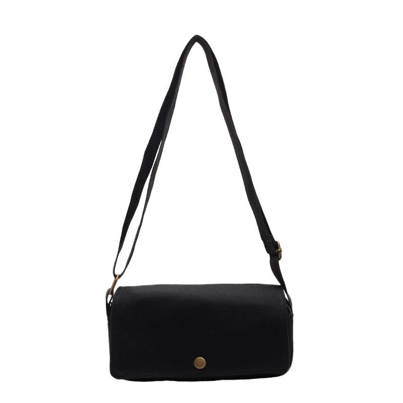 Módní plátěná crossbody malá čtvercová taška 2025 ležérní taška přes rameno dámská jednoduchá jednobarevná podpažní taška přeshraniční