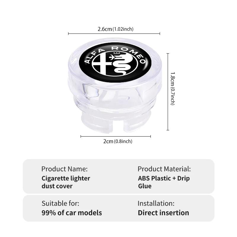 Car Plug Cover Cigarette Lighter Cap Dustproof Protective Case For Alfa Romeo Giulietta GT 159 147 156 Mito Brera Giulia Spider