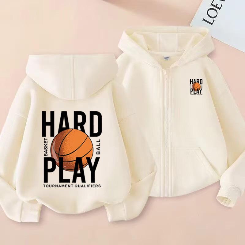 Herbst/Winter Plus Samt Kapuzen-Reißverschluss-Sweatshirt für Erwachsene und Kinder - Unisex Mode Print