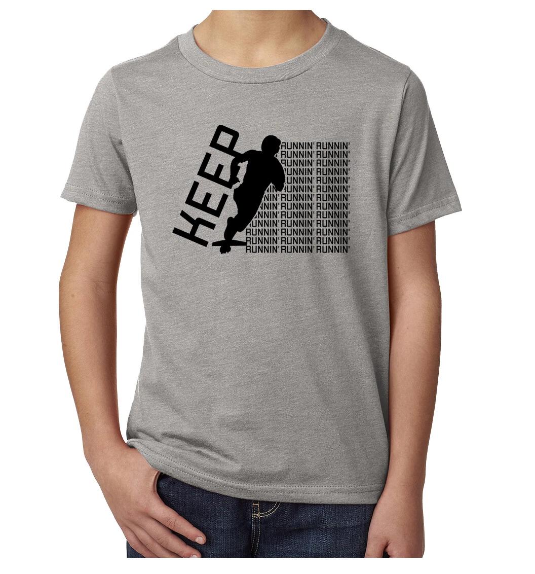 Keep Running Youth Baseball Tee, Graphic T-Shirts, Baseball shirts for Kid s S
