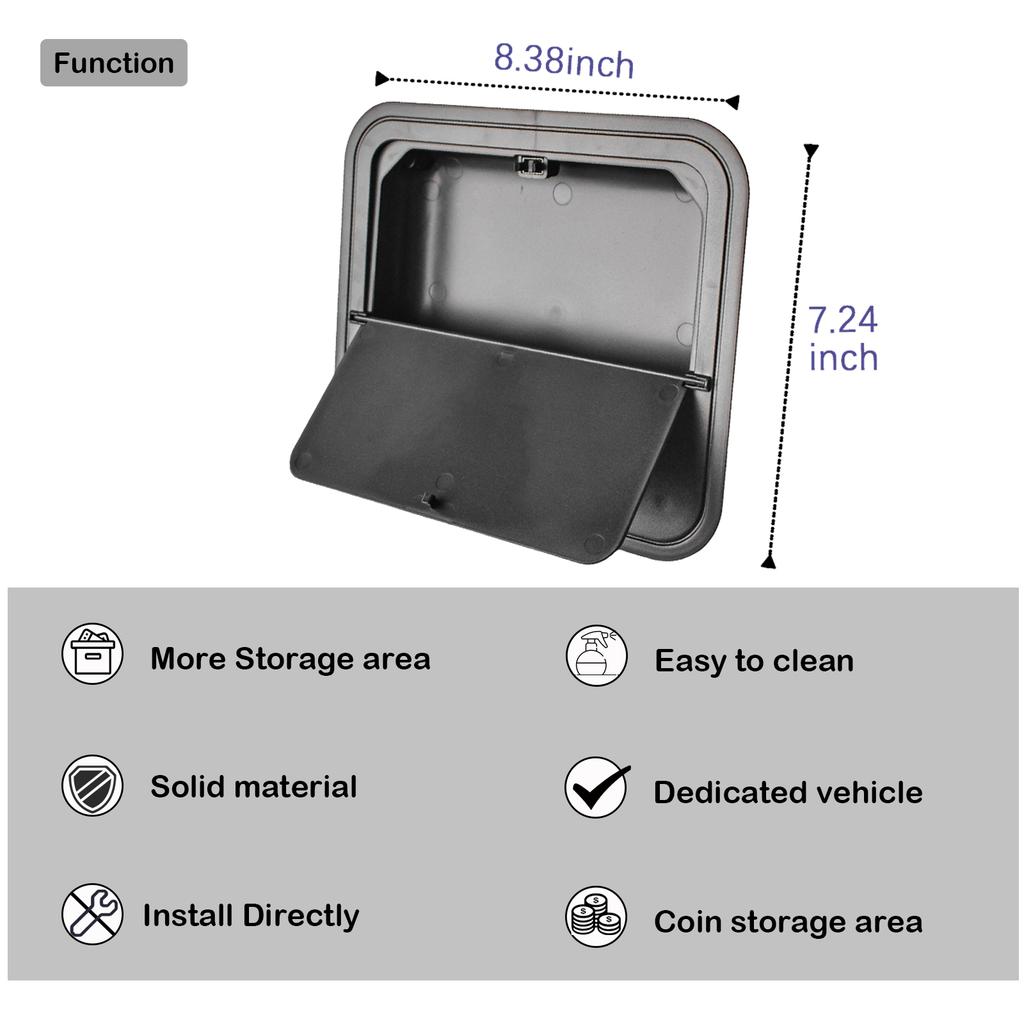 Center Console Hidden Box Tray For 2025 & 2025 Chevy Traverse Armrest Hidden Storage Box Organizer ABS Interior Car Accessories