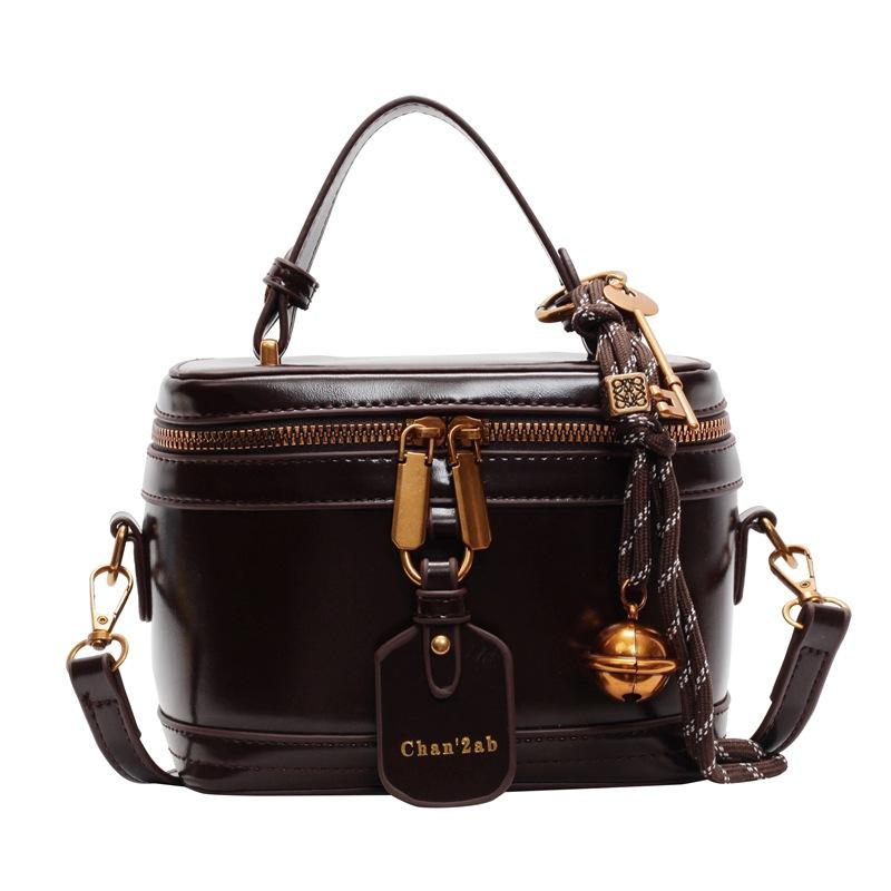 Small Bag Women's New Fashionable Portable Box Bag Textured Messenger Bag