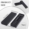 16pcs Cardboard Pen Cases with Sponge Fourtain Pen Box Office & School Supplies Rectangle Black 180x51x24mm