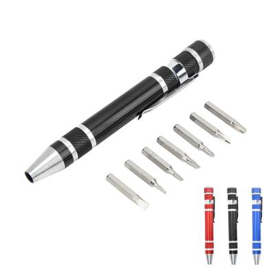 Mini Magnetic Screwdriver  Screwdriver 8 In 1 Mini Hand Pen Screwdriver Magnetic Type Multipurpose for Fine Screws