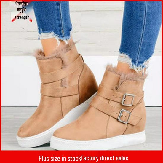 Damen Leder Stiefel Herbst/Winter 2021 Mittelhoch Rund Zehen