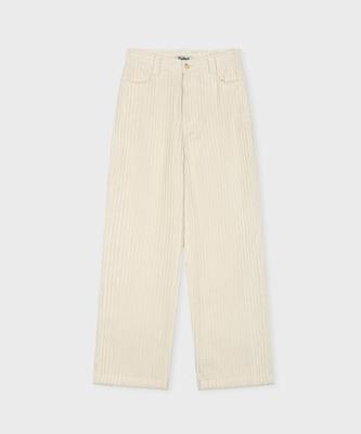 FALLETT Corduroy Wide Pants Ivory