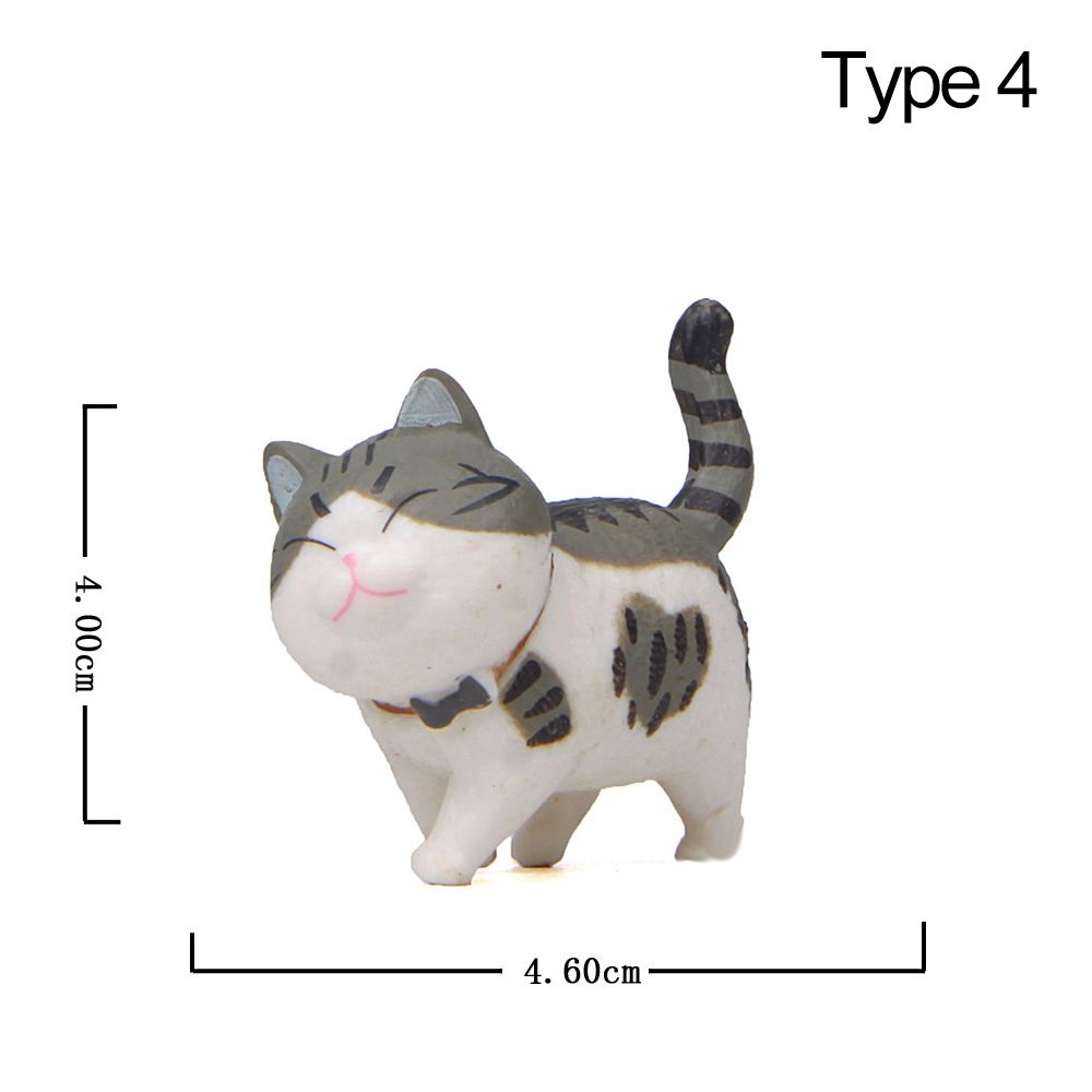 Ornament Funny Design With Bowknot Simulation Animal Model Cartoon Cat Figurine Mini Kitten Statue
