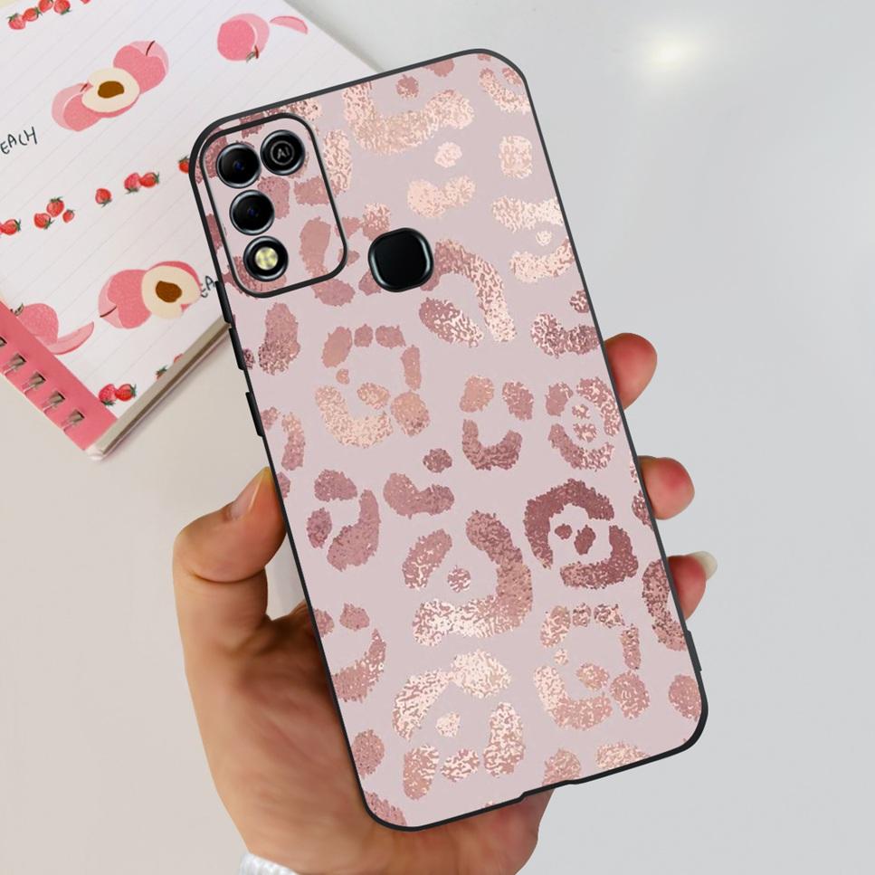 For Infinix Hot 11 Play 6.82" Soft Silicone Phone Cases For Infinix Hot 11 Play 11play 10Play Cover Luxury Flowers Funda Capa