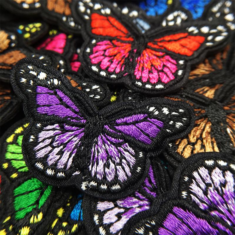 10Pcs Butterfly Patches Applique For Clothing Embroidery Patches On Clothes Diy Ironing Sewing Children Kids Stickers