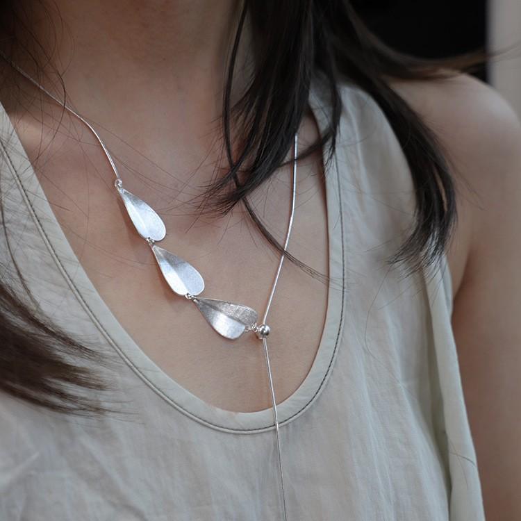 925 Silver Heart Pendant Necklace Adjustable Choker Elegant Love Jewelry Gift for Women Girls