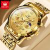 OLEVS Brand Watch Multi Functional Waterproof Quartz Watch Moon Phase Luminous Men's Watch 2903