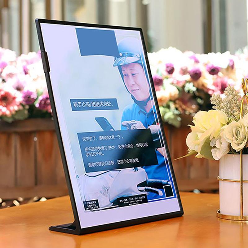 Acrylic Table Card Display Board A4 A5 A6 L-Shaped Table Sign Price Card Billboard Stand Picture Poster Art Display Frame Empty